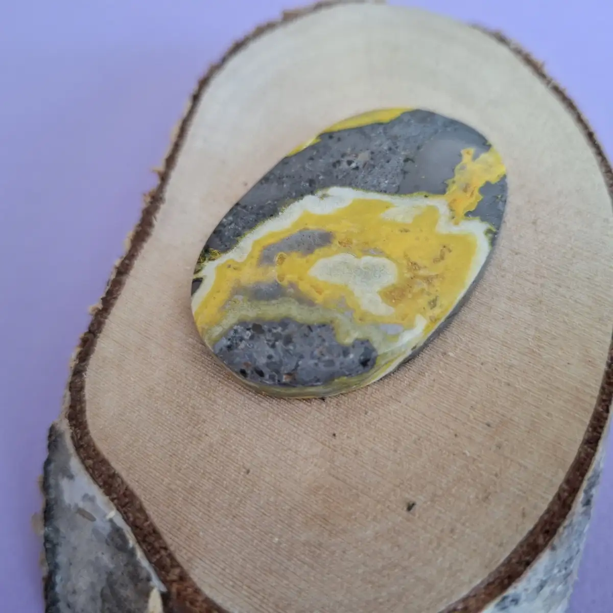 Cabochon en Jaspe Bumble Bee