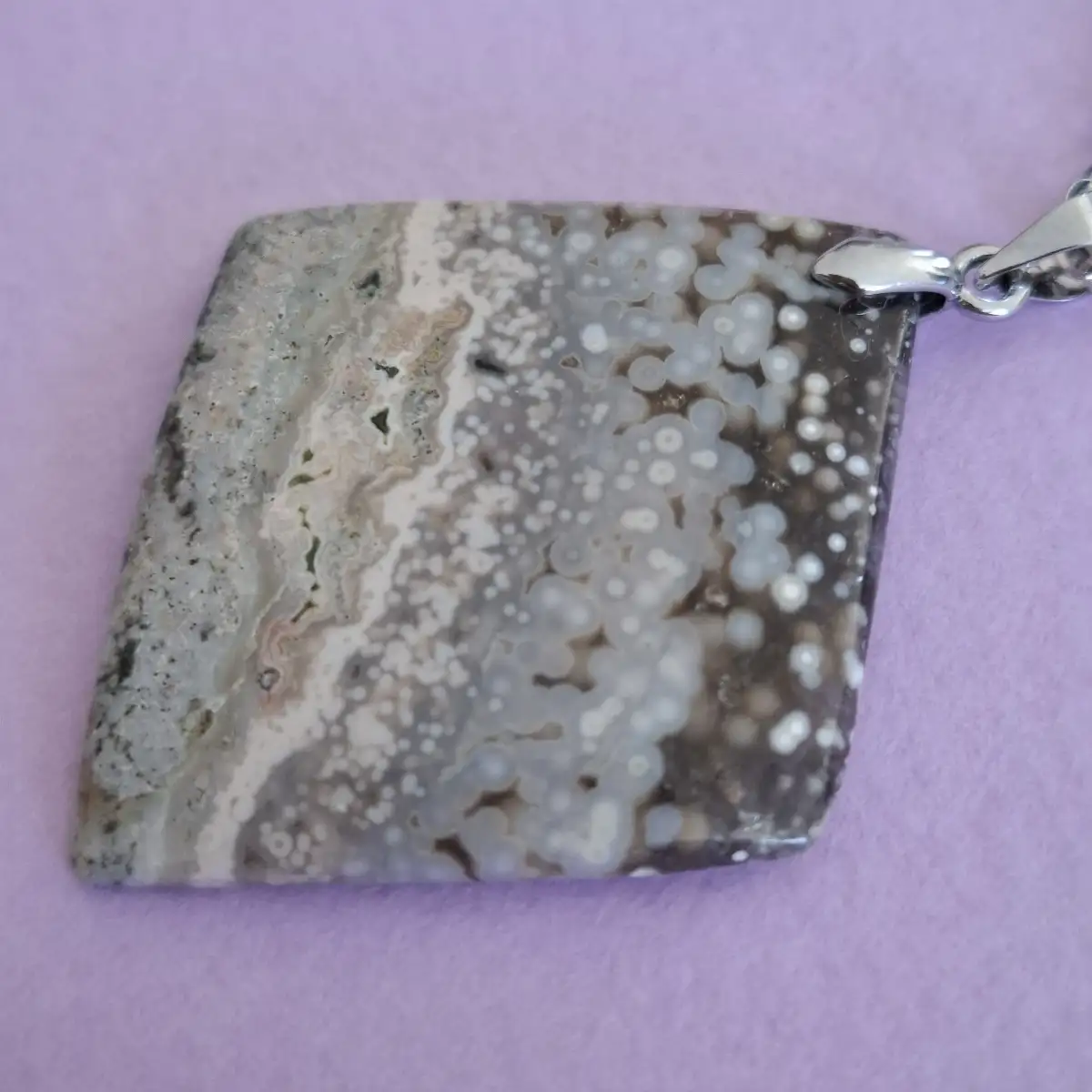 Pendentif en Jaspe Océan naturel