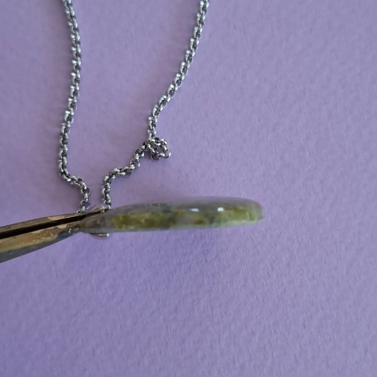 Pendentif en Unakite naturelle