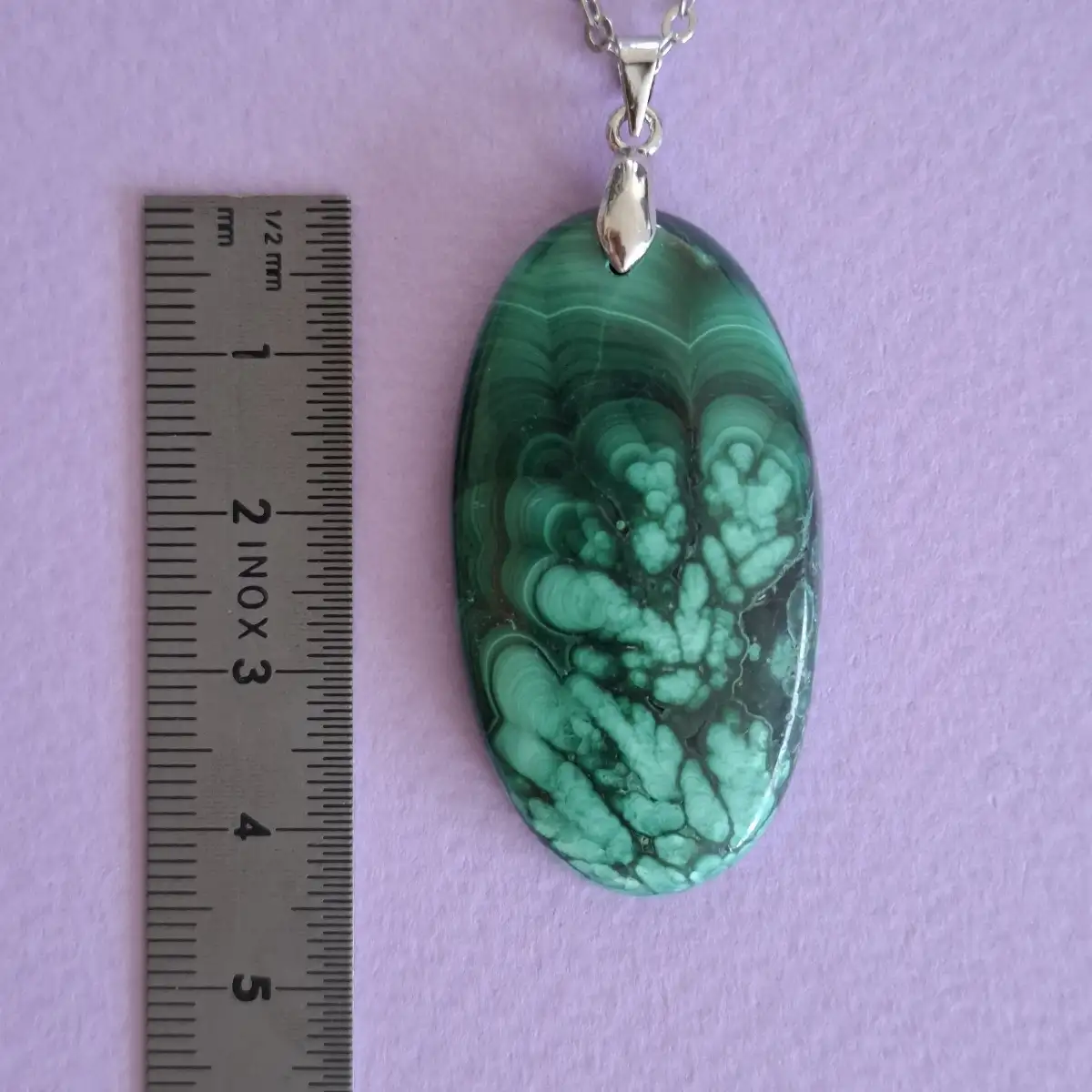 Pendentif en Malachite naturelle du Congo
