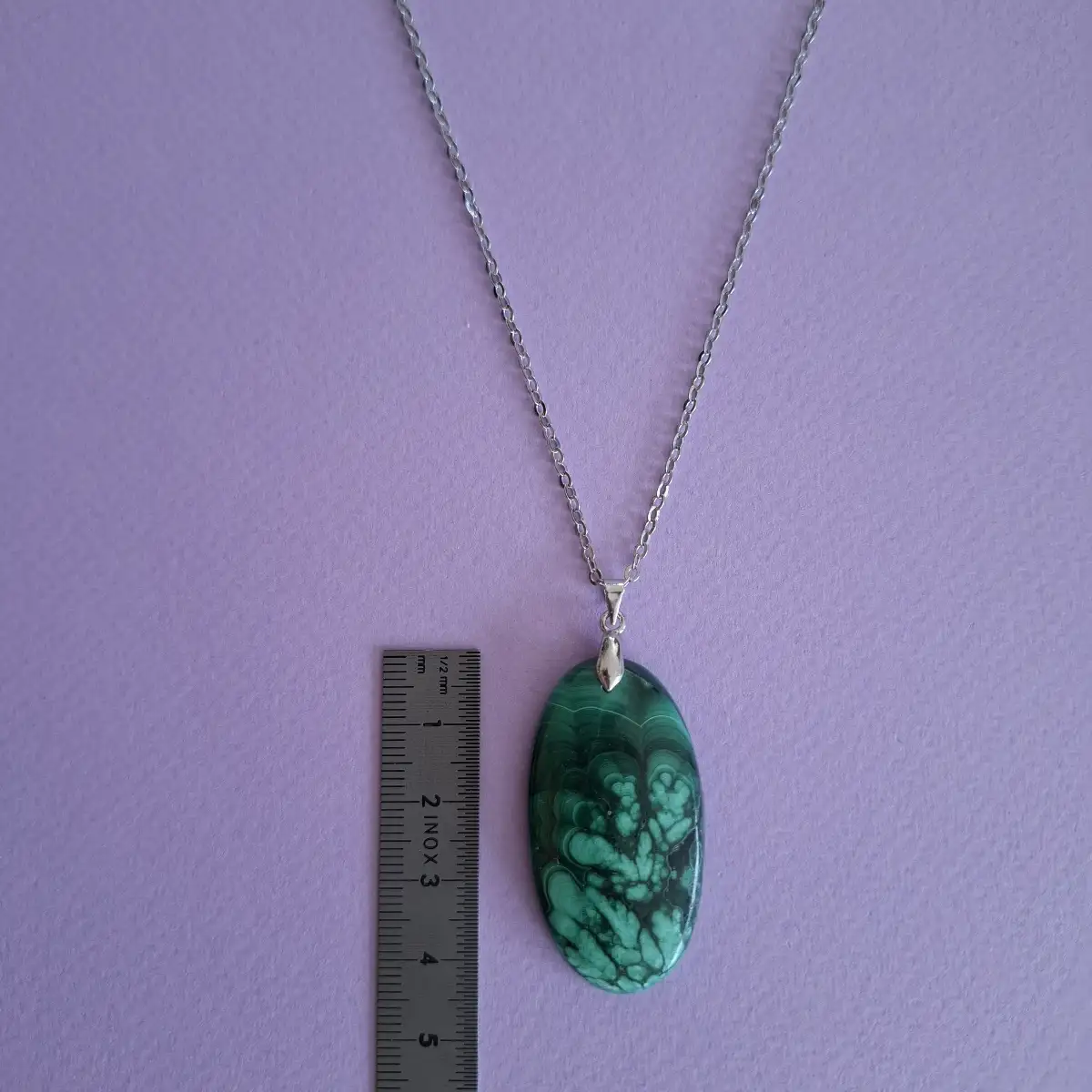 Pendentif en Malachite naturelle du Congo