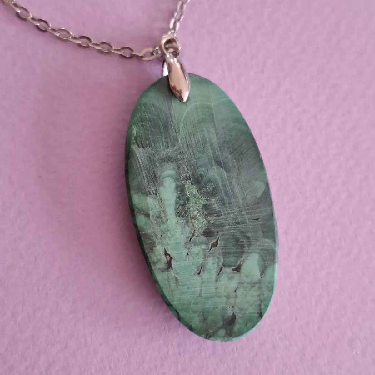 Pendentif en Malachite naturelle du Congo
