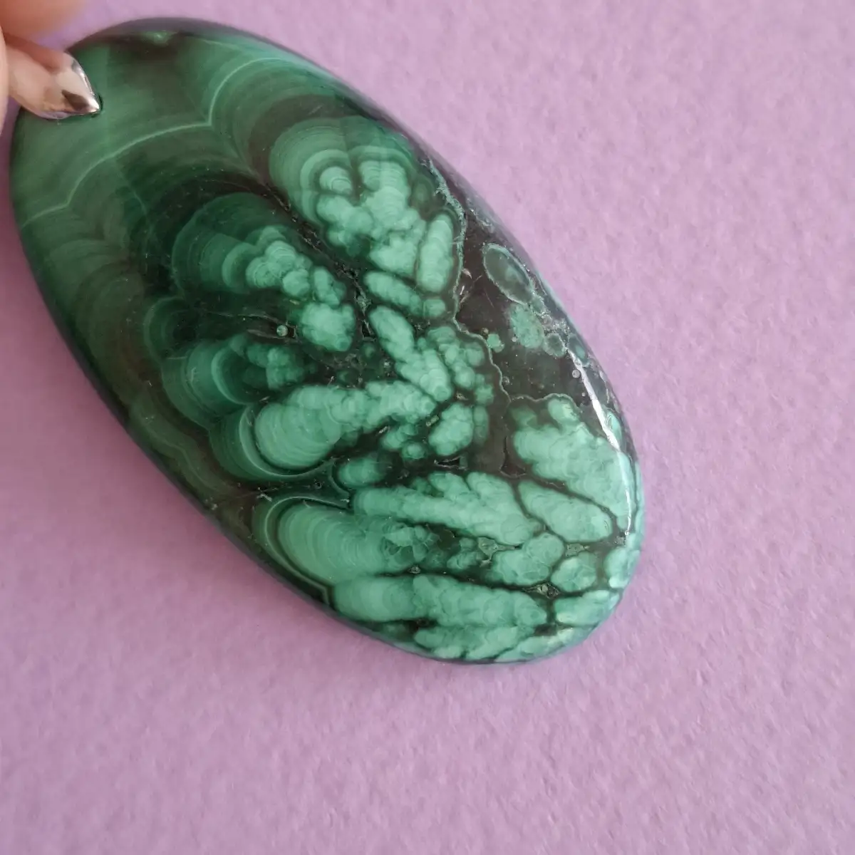 Pendentif en Malachite naturelle du Congo