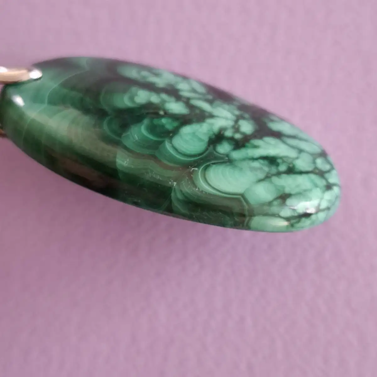 Pendentif en Malachite naturelle du Congo