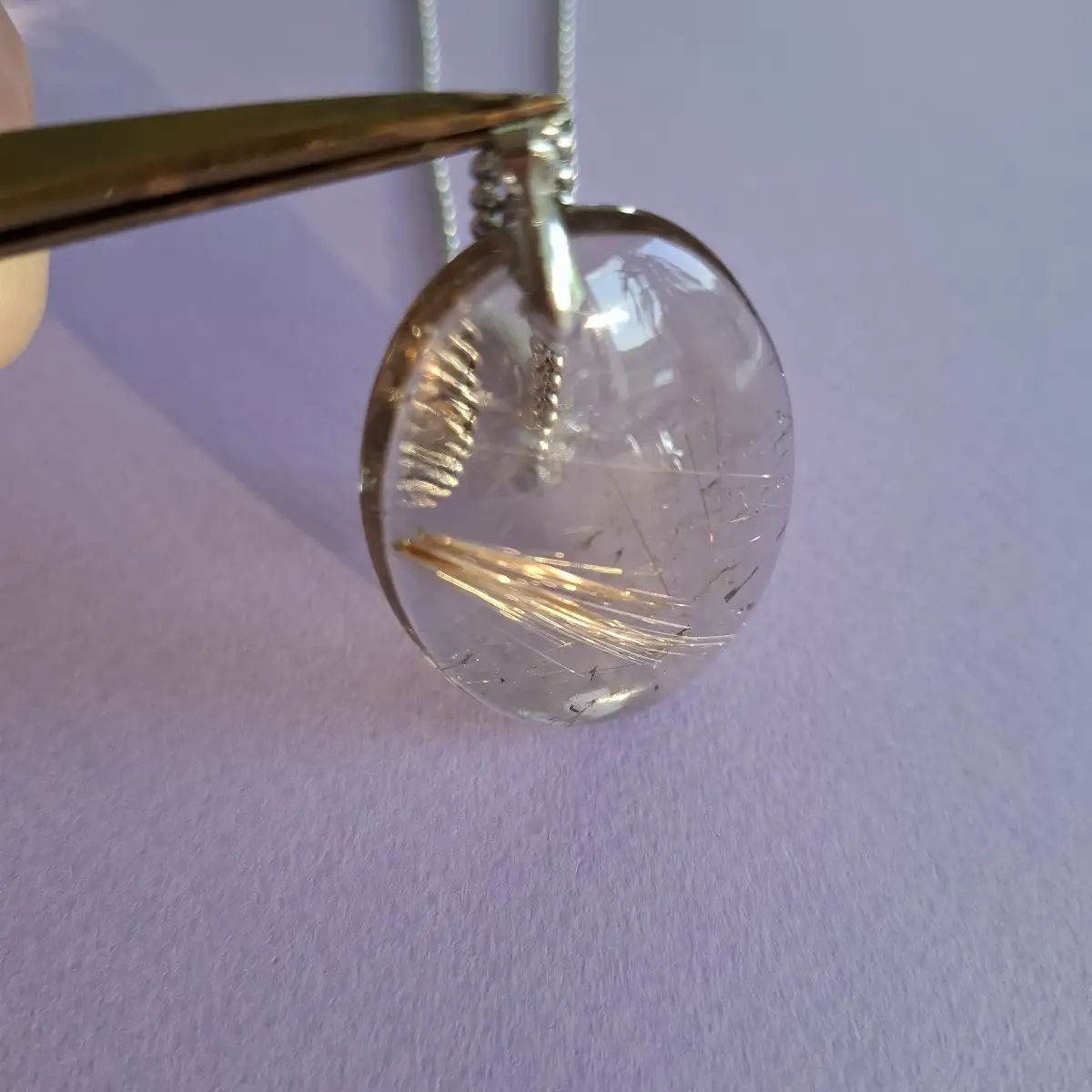 Pendentif en Quartz Rutile naturel