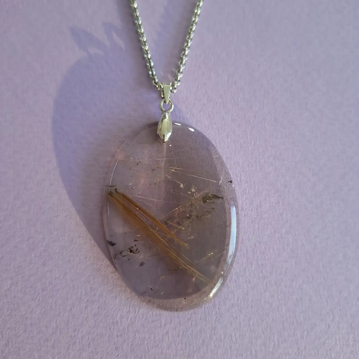 Pendentif en Quartz Rutile naturel
