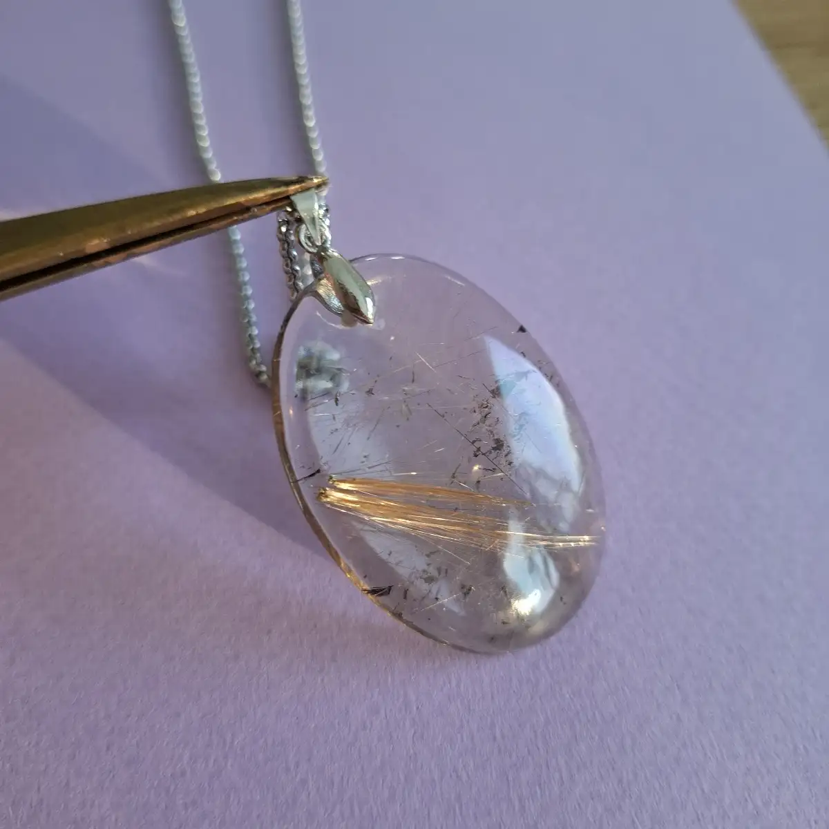 Pendentif en Quartz Rutile naturel