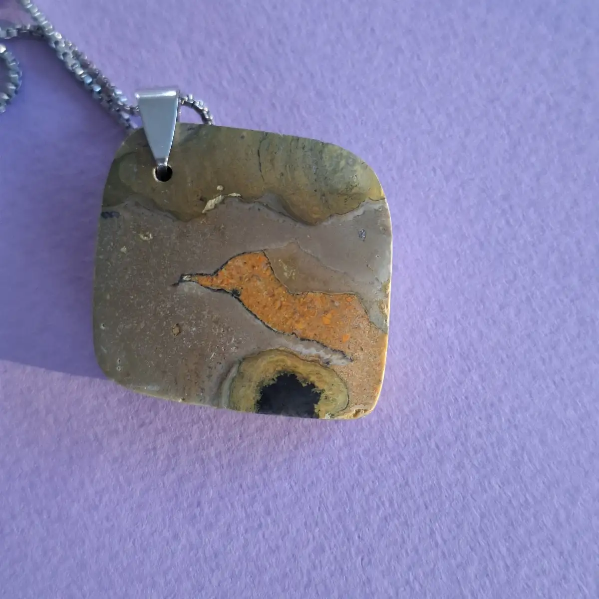 Pendentif en Jaspe Bumblebee naturel