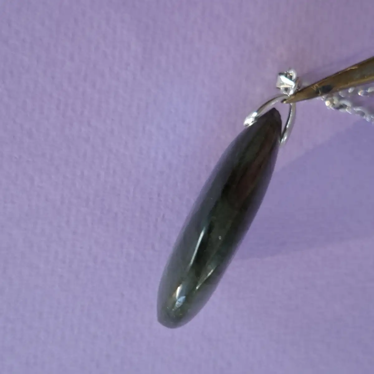 Pendentif en Labradorite naturelle