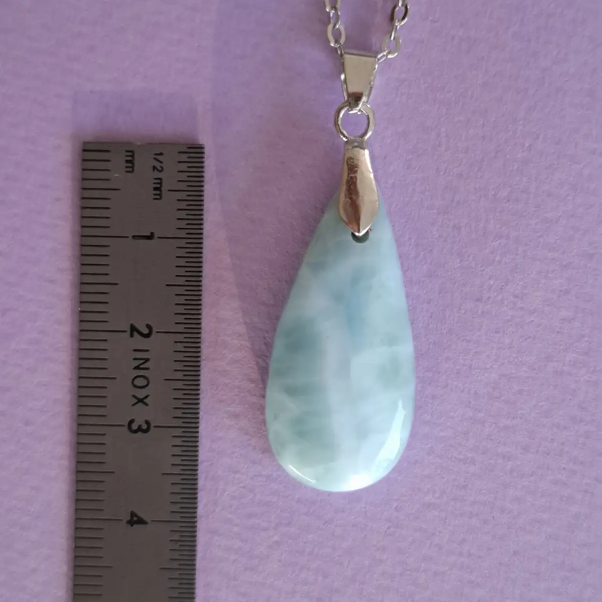 Pendentif en Larimar naturel – République Dominicaine