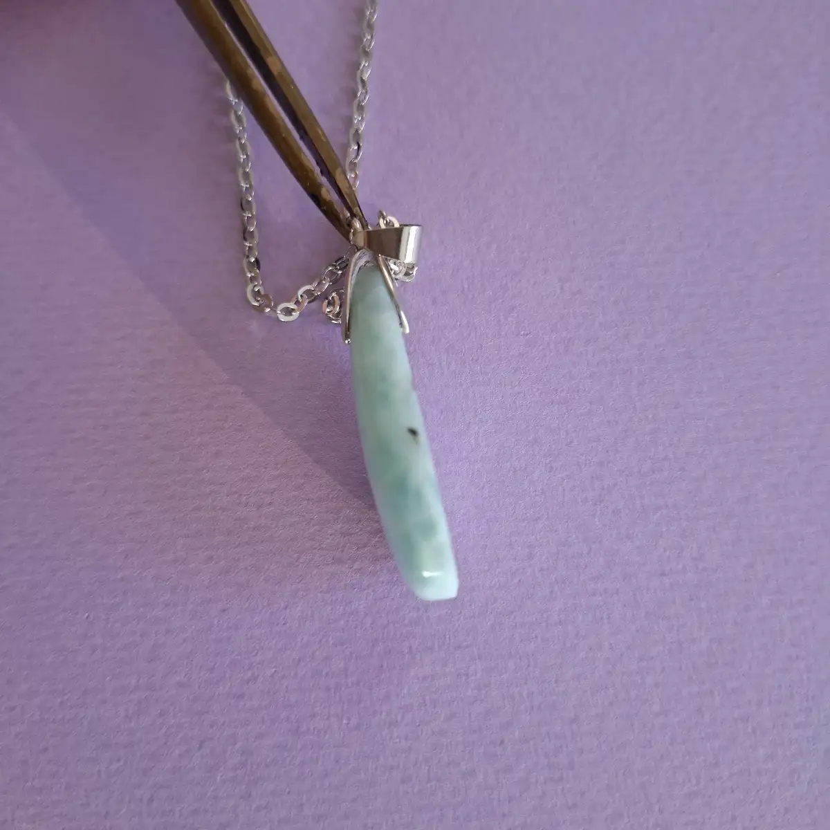 Pendentif en Larimar naturel – République Dominicaine