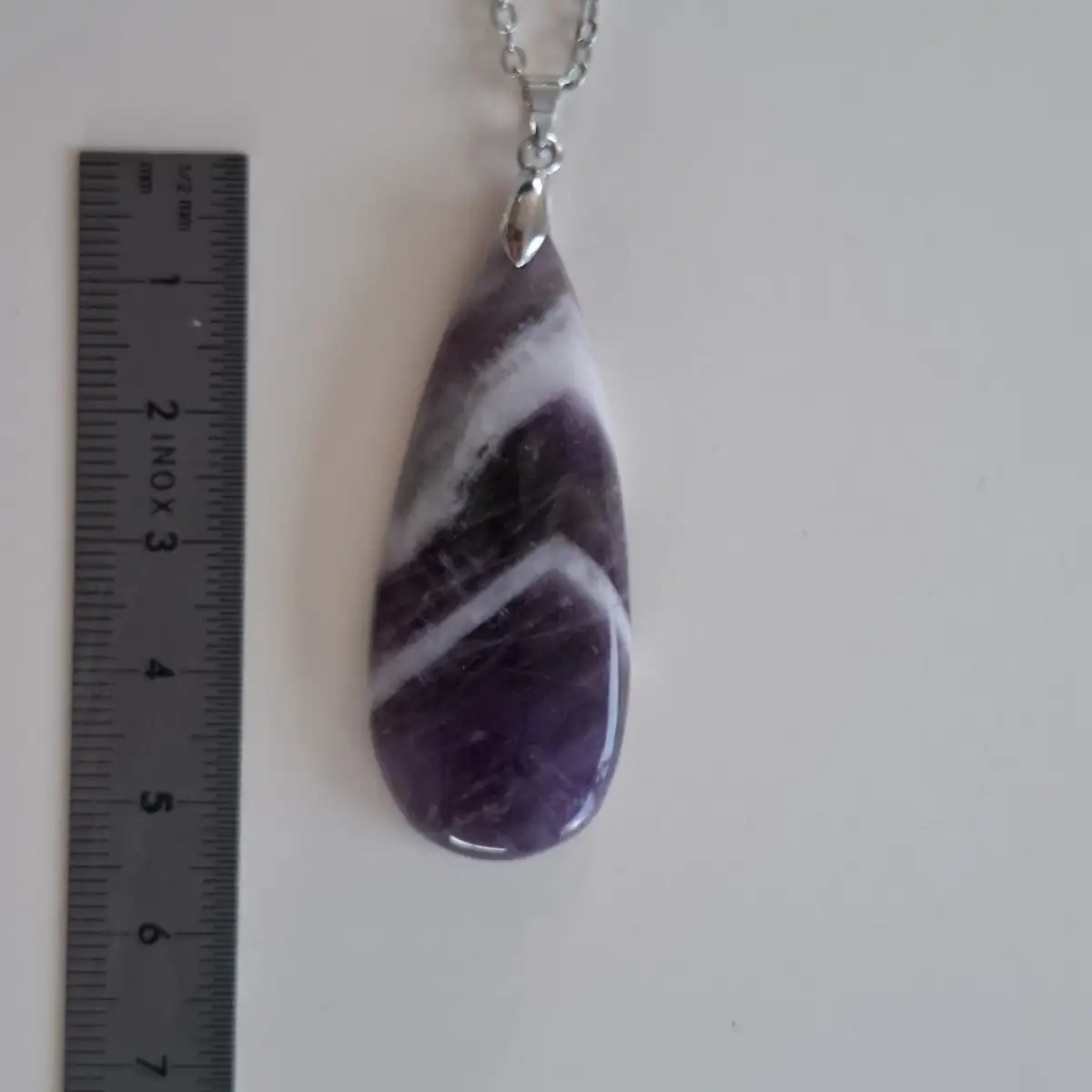 Pendentif en Améthyste Chevron naturelle
