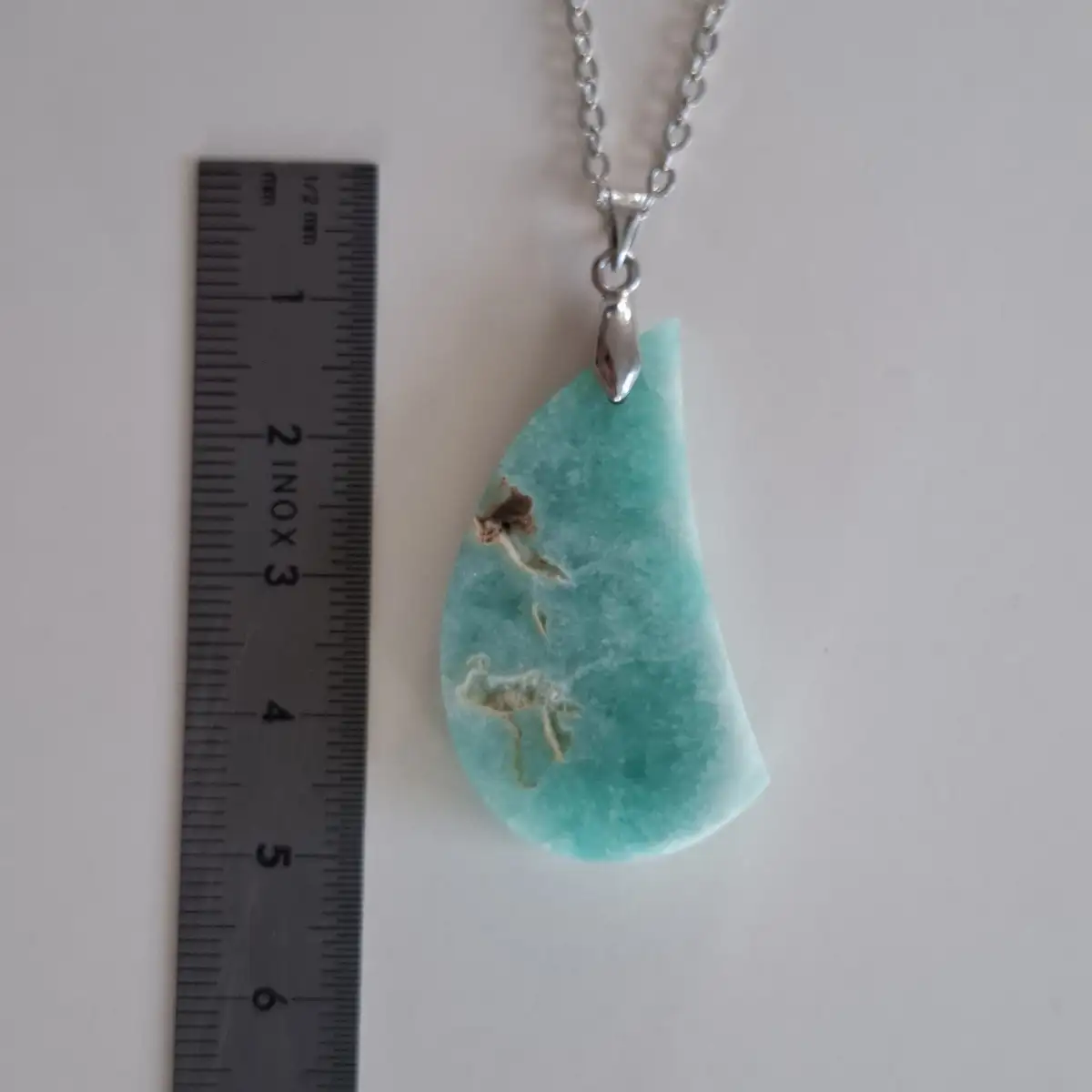 Pendentif en Amazonite naturelle
