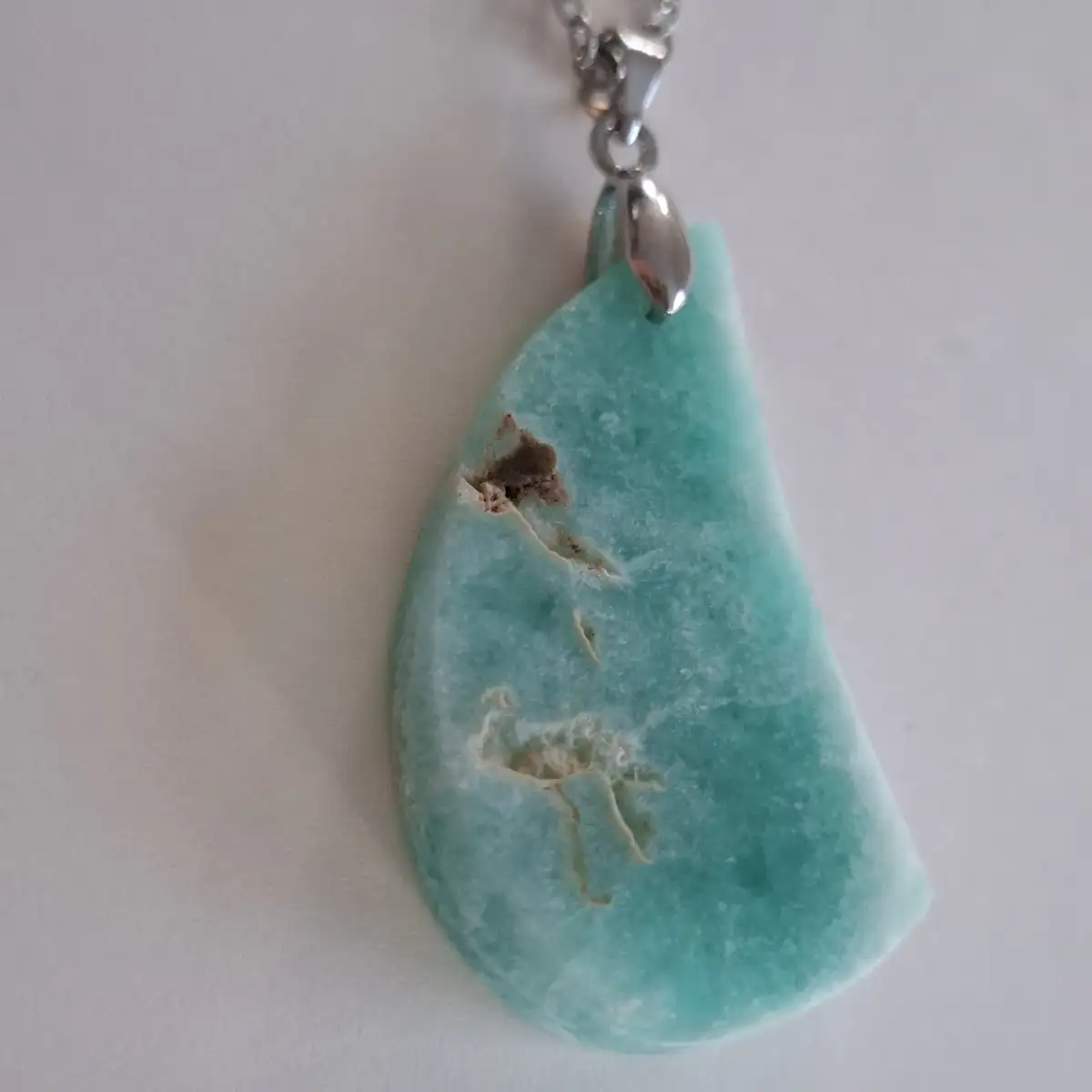 Pendentif en Amazonite naturelle