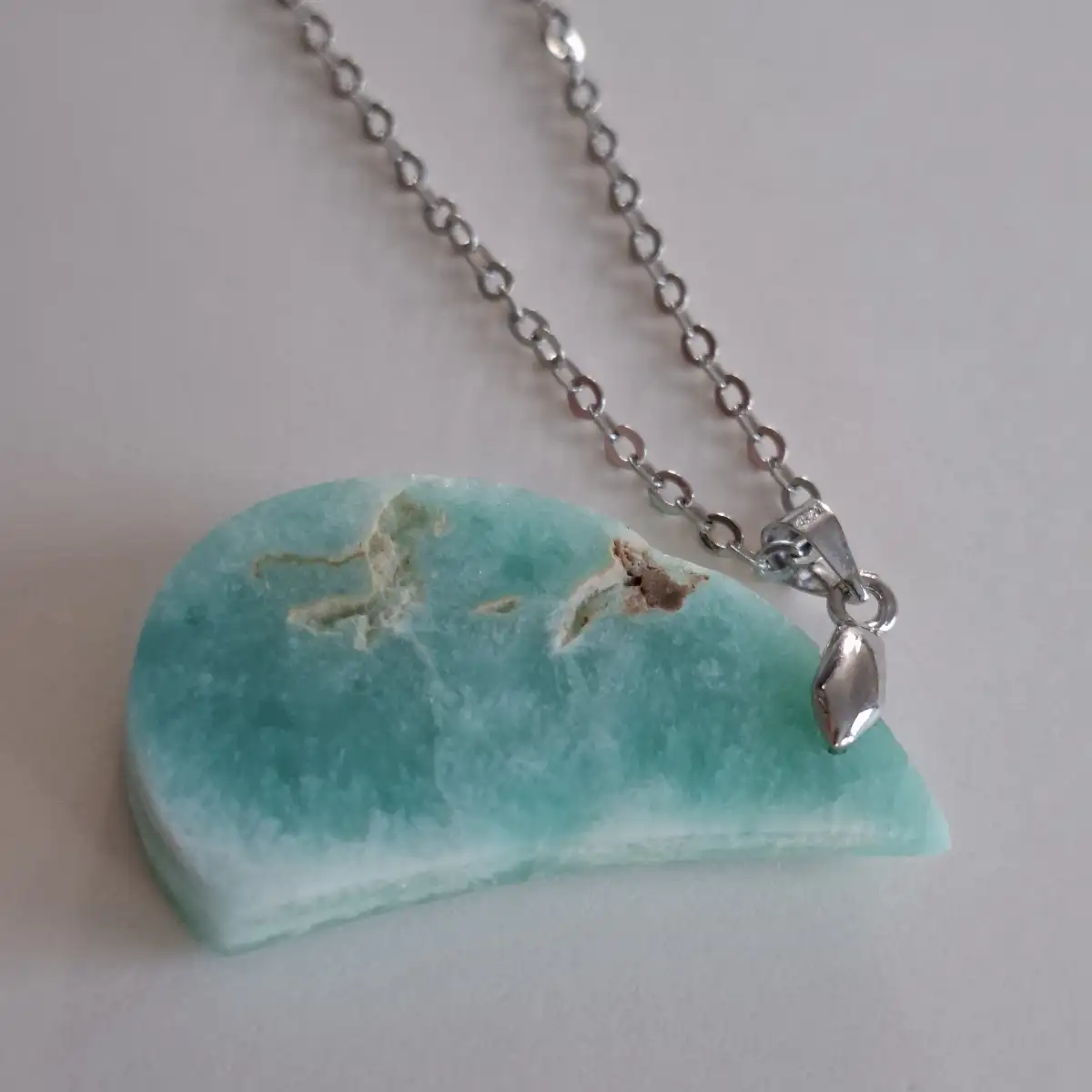 Pendentif en Amazonite naturelle