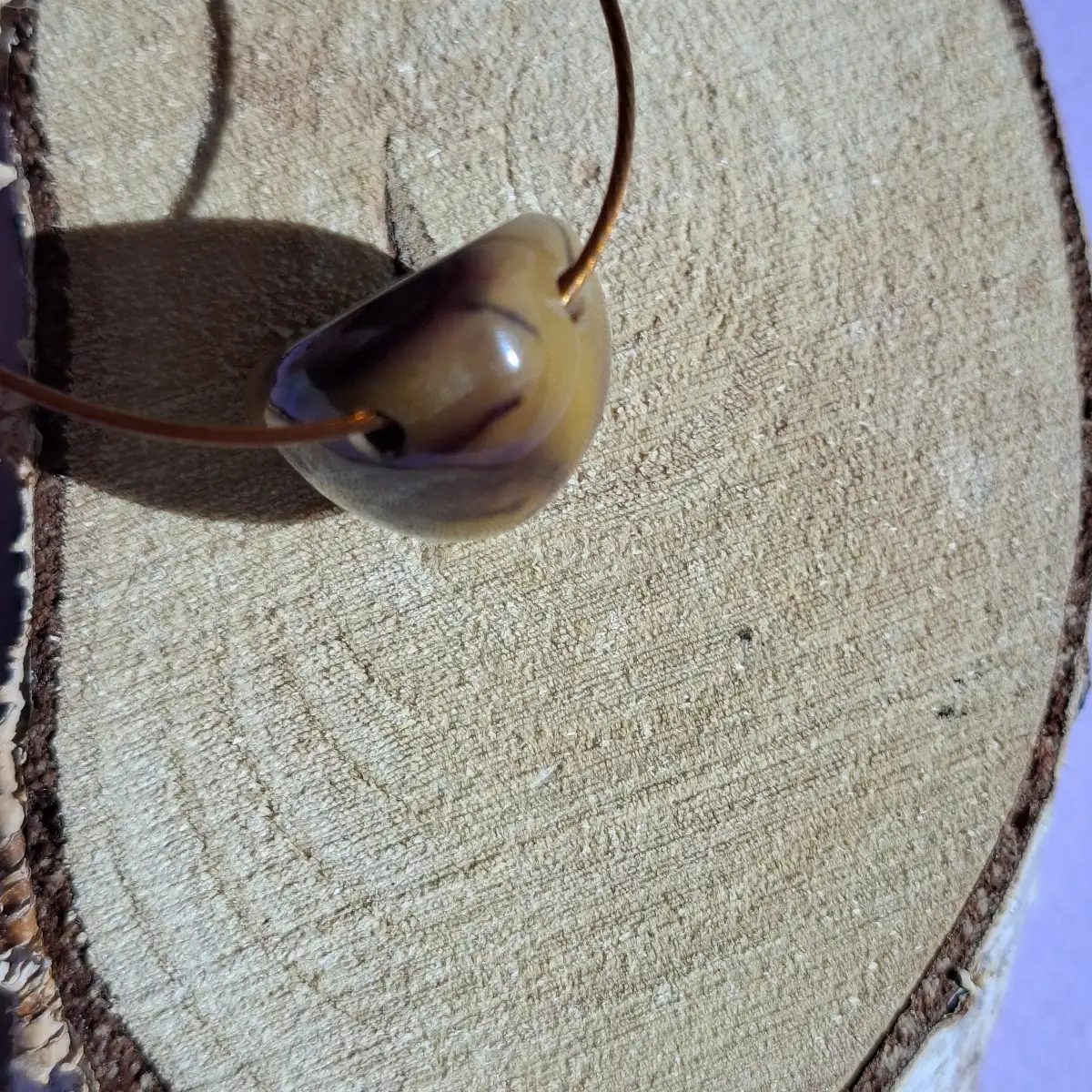 Pendentif en Jaspe Mokaïte naturel