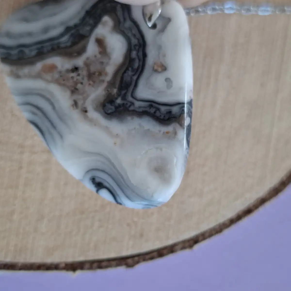 Pendentif en Jaspe Zébré naturel