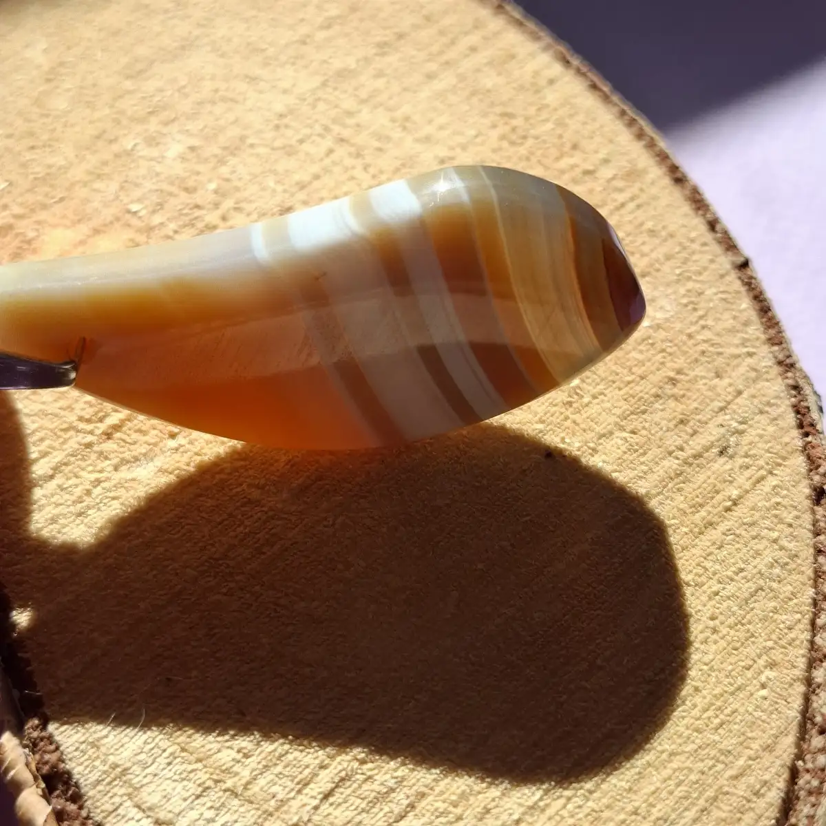 Pendentif en Agate de Châtel-Perron naturelle– France (Auvergne)