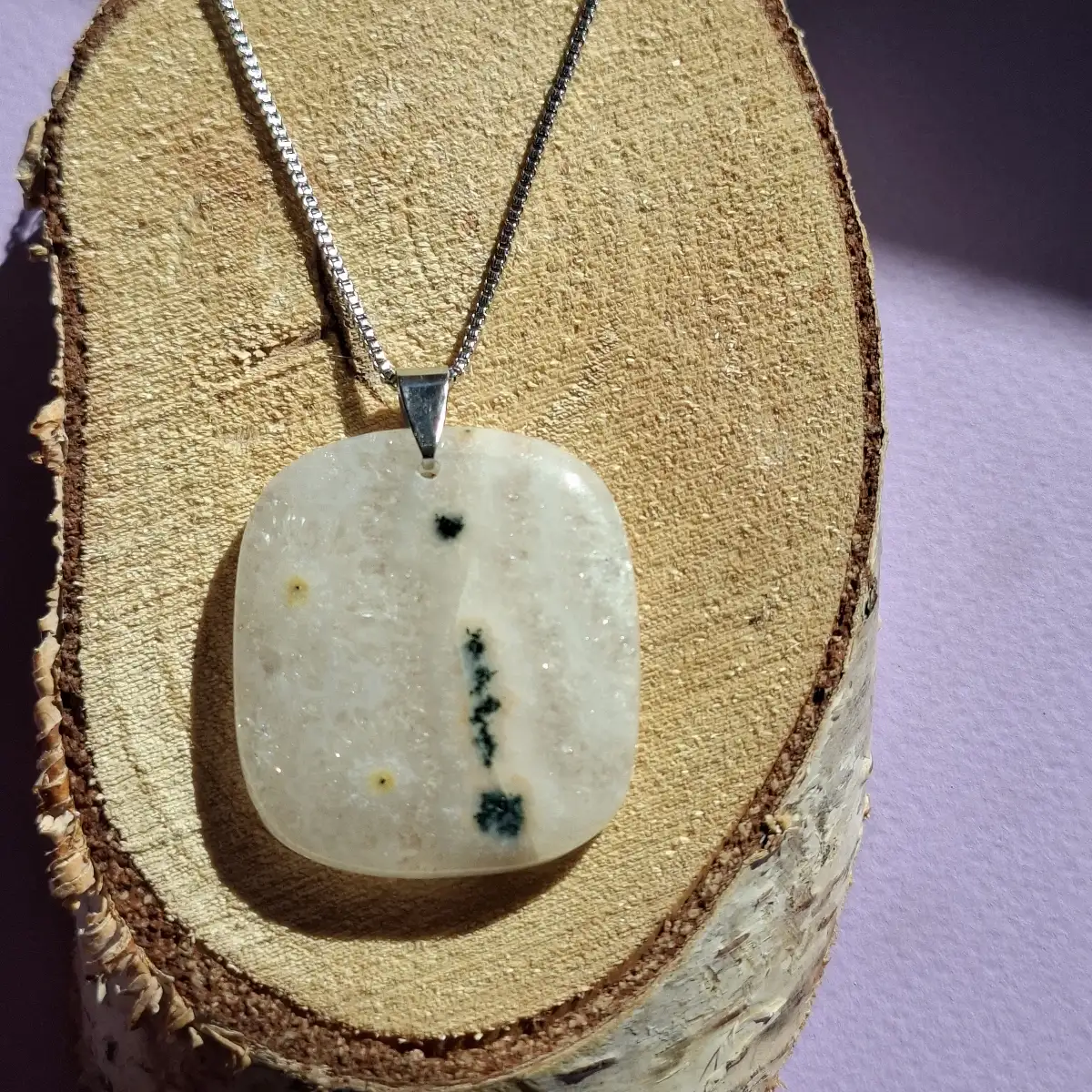 Pendentif en Quartz Solaire Naturel
