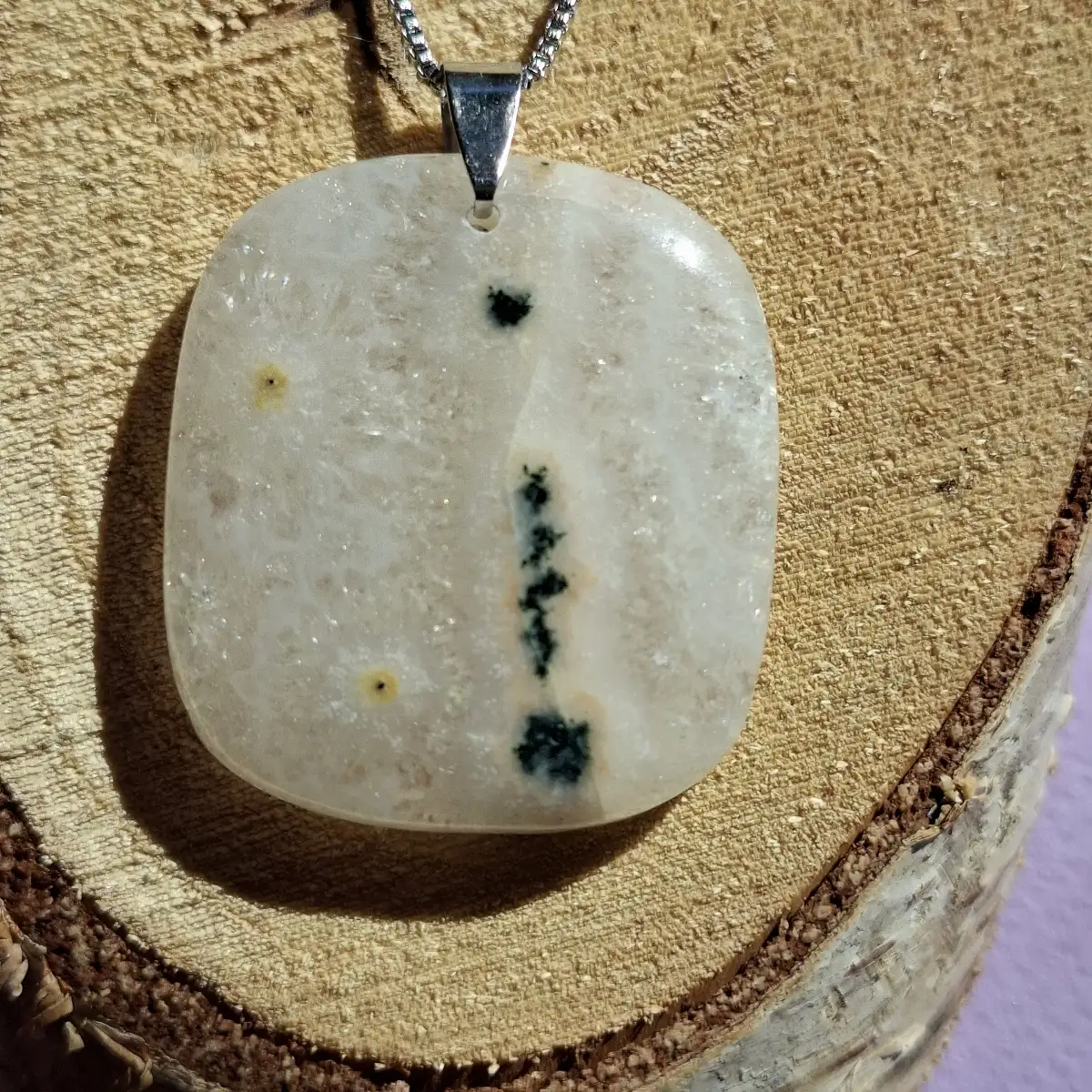 Pendentif en Quartz Solaire Naturel