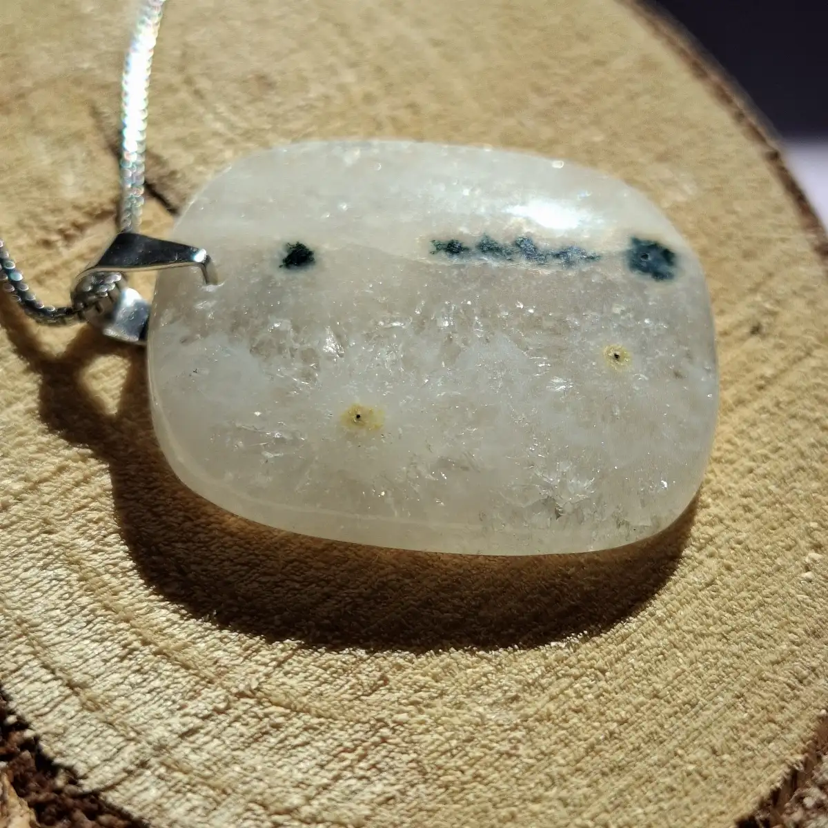 Pendentif en Quartz Solaire Naturel