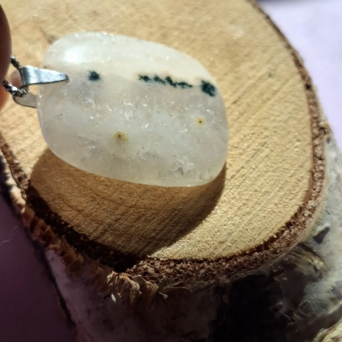 Pendentif en Quartz Solaire Naturel