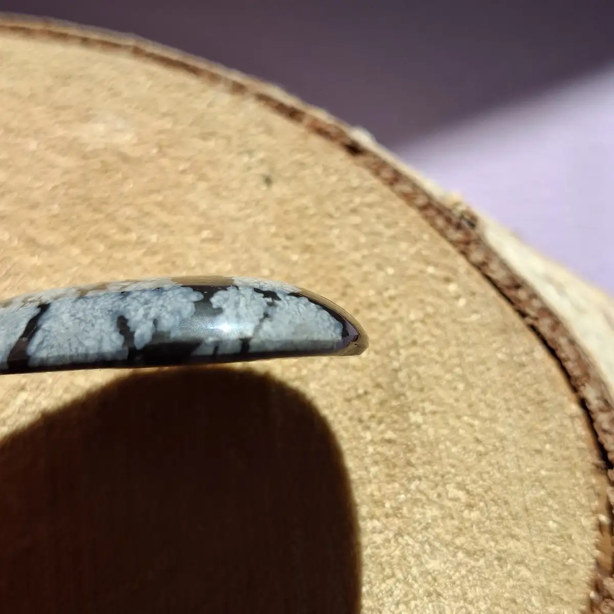 Pendentif en Obsidienne Flocon de Neige