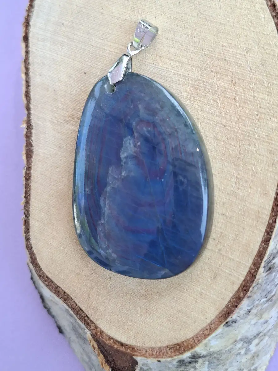 cabochon en labradorite naturelle- couleur Bleu