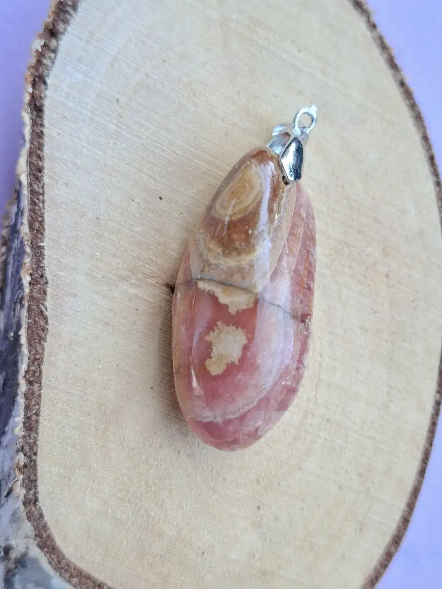 Pendentif Rhodochrosite naturelle