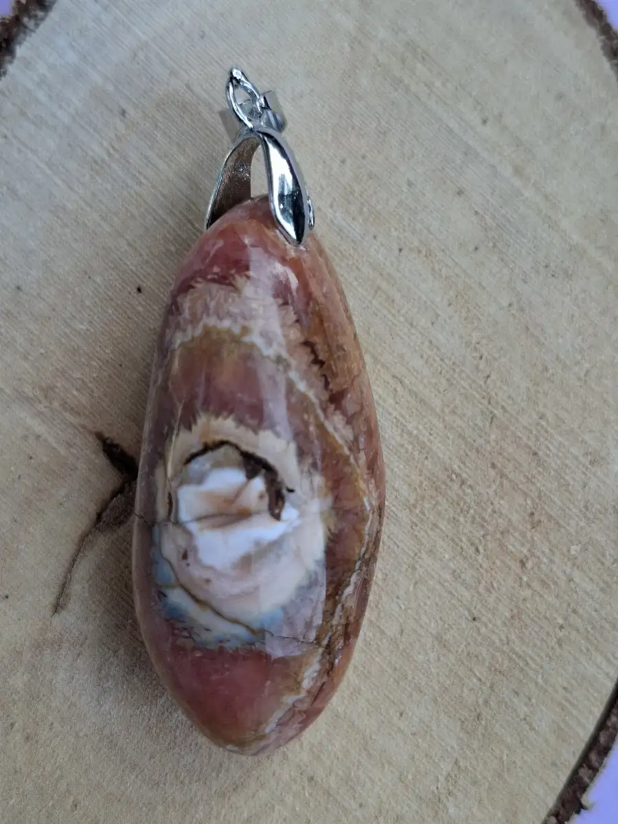 Pendentif Rhodochrosite naturelle