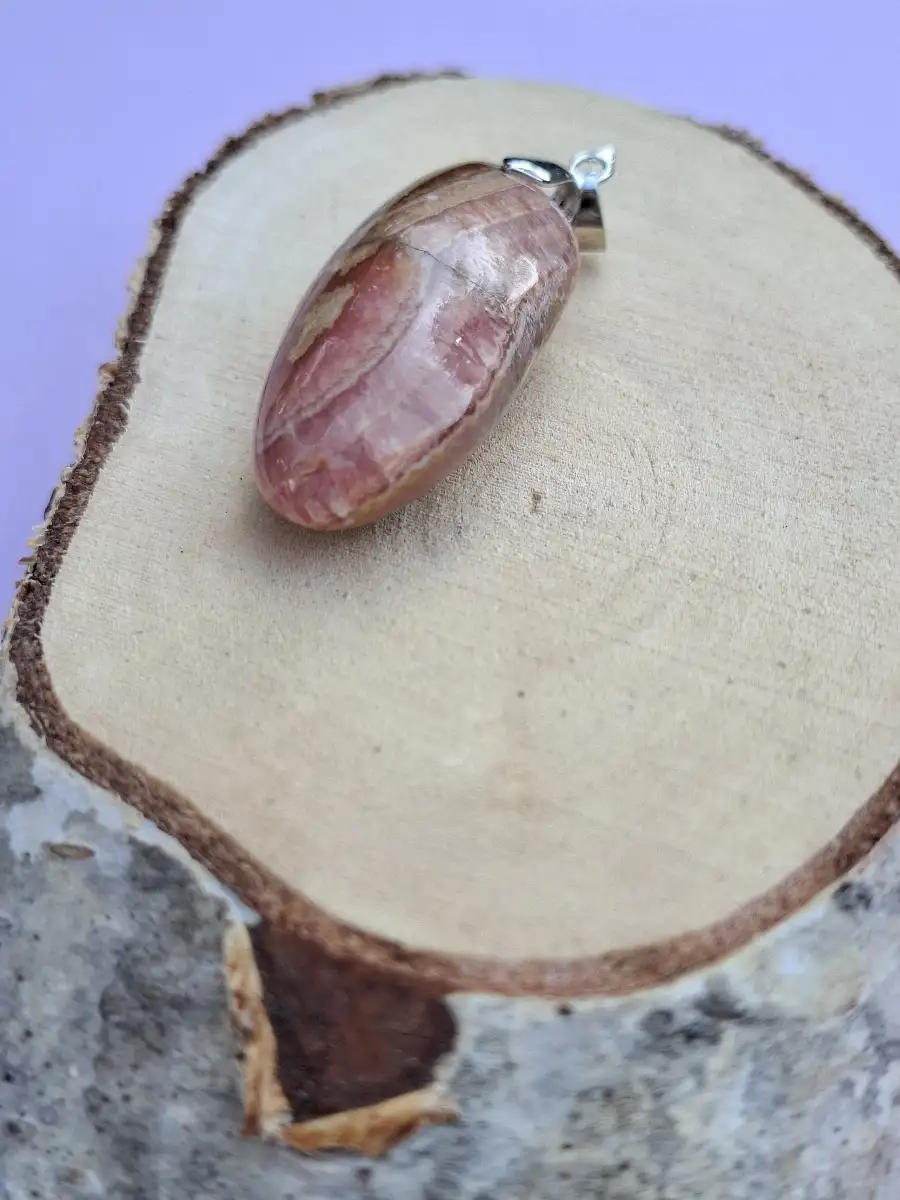 Pendentif Rhodochrosite naturelle