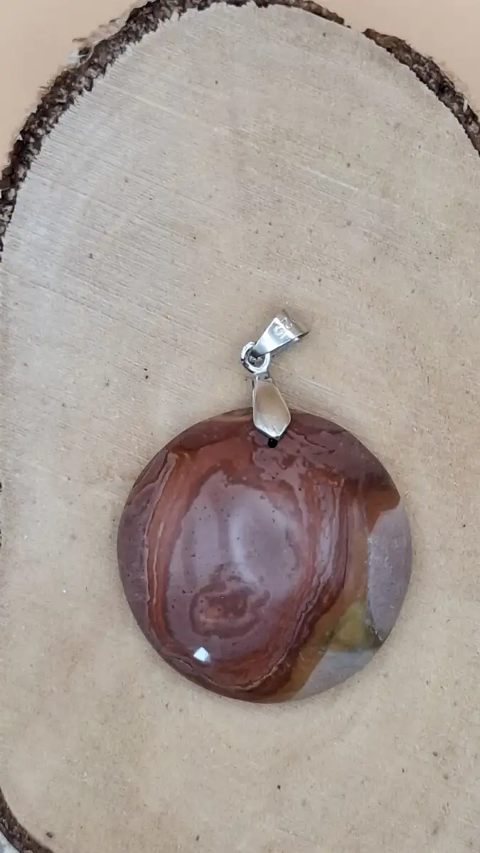 Pendentif en Jaspe Océan naturel