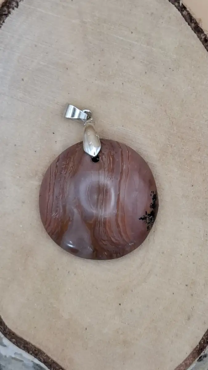 Pendentif en Jaspe Océan naturel